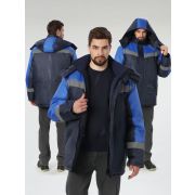 Куртка зимняя Лигор СОП (тк.OxLine,90), т.синий/васильковый