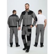 Костюм Вестгард-1 (тк.Канвас,260) брюки, т.серый/черный