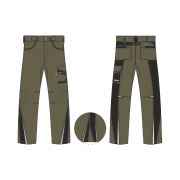 Брюки ProfLineLeader (тк.Хлопок/Спандекс,260), хаки/черный