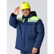 Куртка зимняя Экспертный-Люкс NEW (Смесовая, 210), темно-синий/лимонный