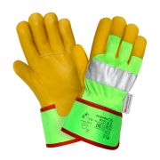 Кожаные перчатки повышенной видимости (HiViz) 2Hands 0137
