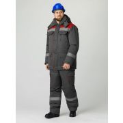 Костюм зимний Титан-Ультра IMP (тк.Смесовая,240) п/к, т.серый/красный