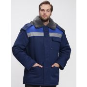 Куртка зимняя Бригада NEW (тк.Смесовая,210), т.синий/васильковый